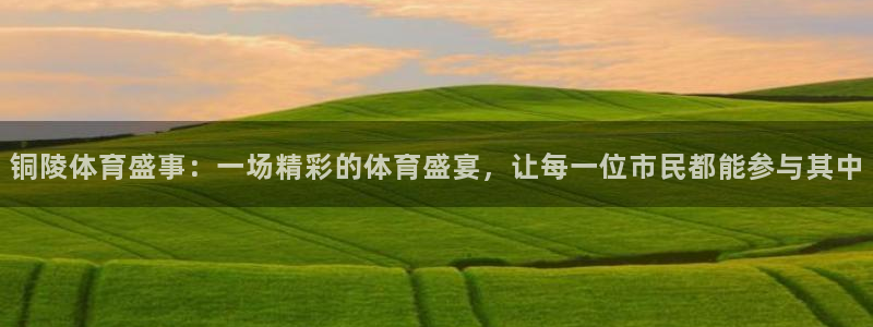 铜陵体育盛事：一场精彩的体育盛宴，让每一位市民都能参与其中